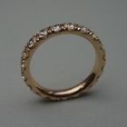 Nr. 102, 750/000 Rosegold, 20 Brillanten Champ./LPR (3 mm, 2,15 ct), red. Fishtail