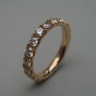 Nr. 102, 750/000 Rosegold, 20 Brillanten Champ./LPR (3 mm, 2,15 ct), red. Fishtail