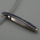 Nr. 14, 750/000 Weißgold, 18 Safire blau (1,5 mm, 0,3 ct), Fadenfassung