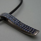 Nr. 15, 750/000 Weißgold, 60 Safire blau (1,5 mm, 1 ct), Pavee / Farbverlauf