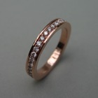 Nr. 163, 750/000 Rotgold, 39/38 Brillanten TW/VVSI-VSI (1,3/1,6 mm, 1,02 ct), Ausgefasst (1 Seite)