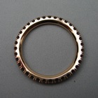 Nr. 165, 750/000 Rosegold, 35 Brillanten Cognac natur dunkel (1,85 mm, 0,92 ct), red. Fishtail