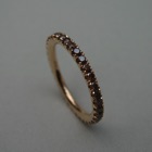 Nr. 165, 750/000 Rosegold, 35 Brillanten Cognac natur dunkel (1,85 mm, 0,92 ct), red. Fishtail
