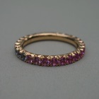 Nr. 183, 750/000 Rosegold, 28 Safire (Farbverlauf /blau-violett-rosa) (2,25-2,3 mm, 1,62 ct), Fishtail