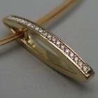 Nr. 21, 750/000 Gelbgold, 20 Brillanten TW/VVSI-VSI (1,2 mm, 0,16 ct), Fadenfassung