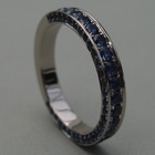 Nr. 27, 750/000 Weißgold, 43/31 Safire blau (1,2/2,0 mm, 1,33 ct), Ausgefasst