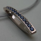 Nr. 29, 750/000 Weißgold, 11 Safire blau No 8 (2 mm, 0,4 ct), Fadenfassung