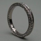 Nr. 33, 750/000 Weißgold, 43/39 Brillanten TW/VVSI (1,2/1,5 mm, 0,9 ct), Ausgefasst (1 Seite)