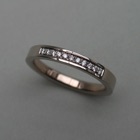 Nr. 53, 750/000 Weißgold, 11 Brillanten TW/VVSI-VSI (1,3 mm, 0,11 ct), Teilfadenfassung