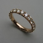 Nr. 69, 750/000 Rosegold, 22 Brillanten Champ./LPR (3 mm, 2,2 ct), Fishtail