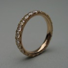 Nr. 73, 750/000 Rosegold, 23 Brillanten Champ./LPR (2,9 mm, 2 ct), red. Fishtail