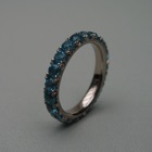 Nr. 77, 750/000 Weißgold, 21 Topase (behandelt) (P) (3 mm, 2,94 ct), Fishtail